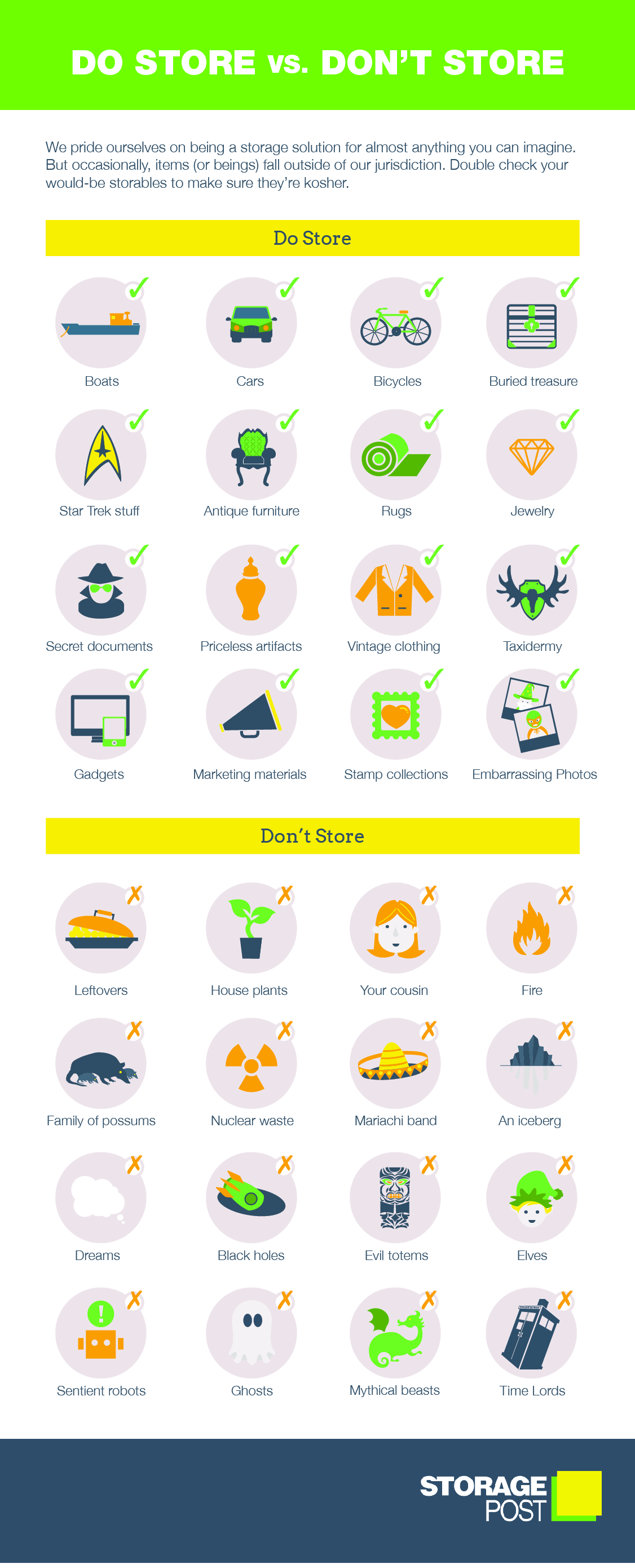 Do store, don't store infographic