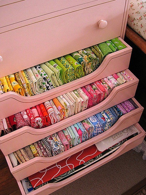 Drawers and fabrics