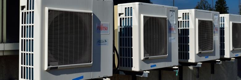 Air conditioner units in the sun