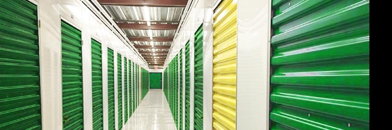 Hallway storage units at a Storage Post store