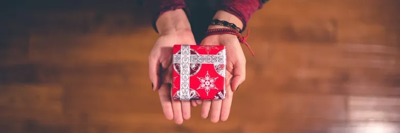 Person holding a gift