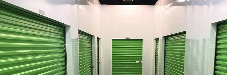 Hallway of storage units