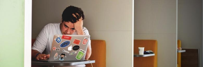 Stressed college student