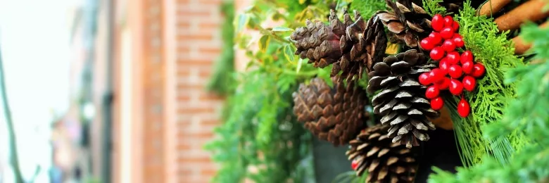 Wreath on door