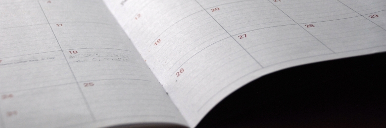 planner An open planner with notes